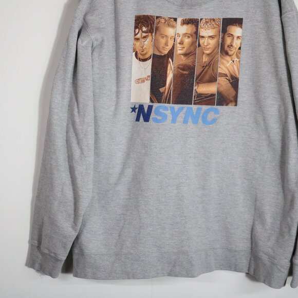 NSYNC Vintage 90s Debut Album Self Titled Crewneck 2XL Sweatshirt Cotton Y2K Pop - Picture 3 of 6